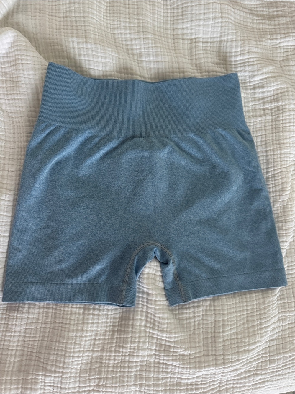 Amazon Women’s High-Waist Bike Shorts in Light Blue
